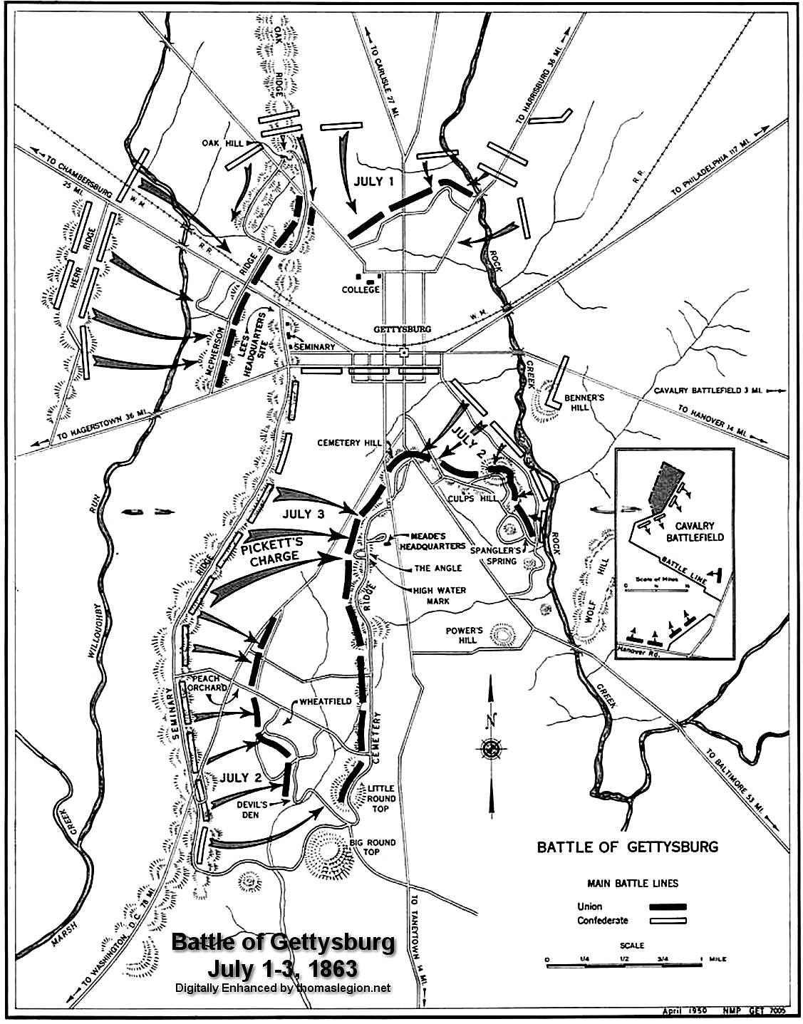 Civil War Battle of Gettysburg Map.gif