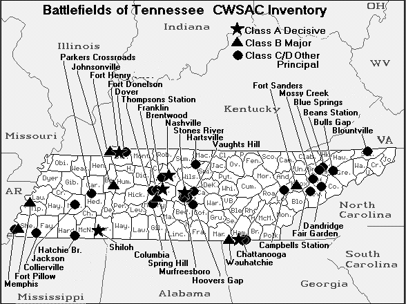 Civil War Fort Donelson Battlefield Map.gif