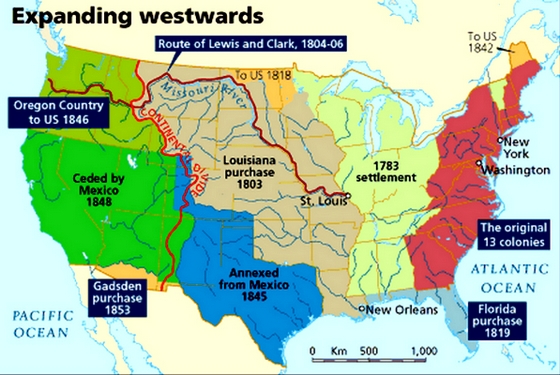 Us Expansion Map Expansionism Maps Westward Expansion