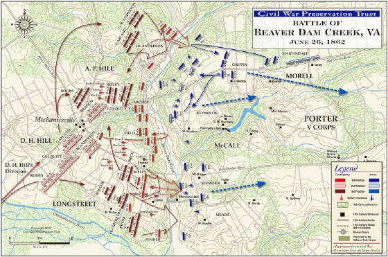 Battle Mechanicsville Virginia Battlefield Map.jpg