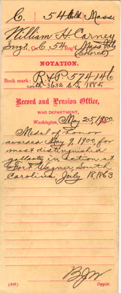 William Carney Civil War Medal of Honor.gif