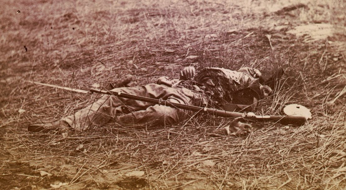 Civil War Soldier in Battle Shot Dead.jpg
