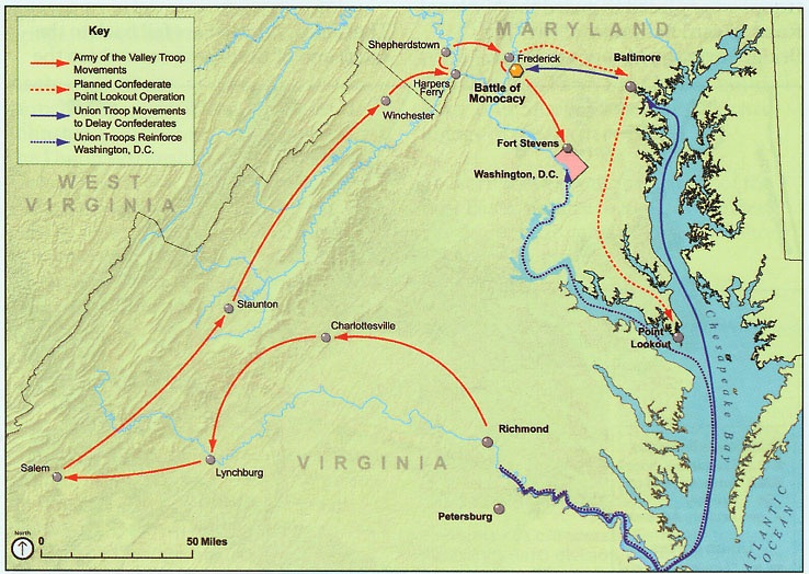 Battle of Washington Route Map.gif