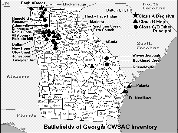 Chickamauga Georgia Civil War Map.gif
