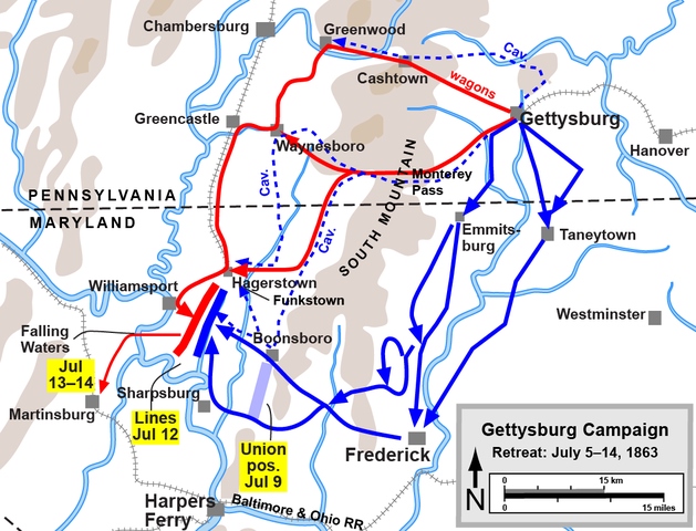 Retreat during the Gettysburg Campaign Map.jpg