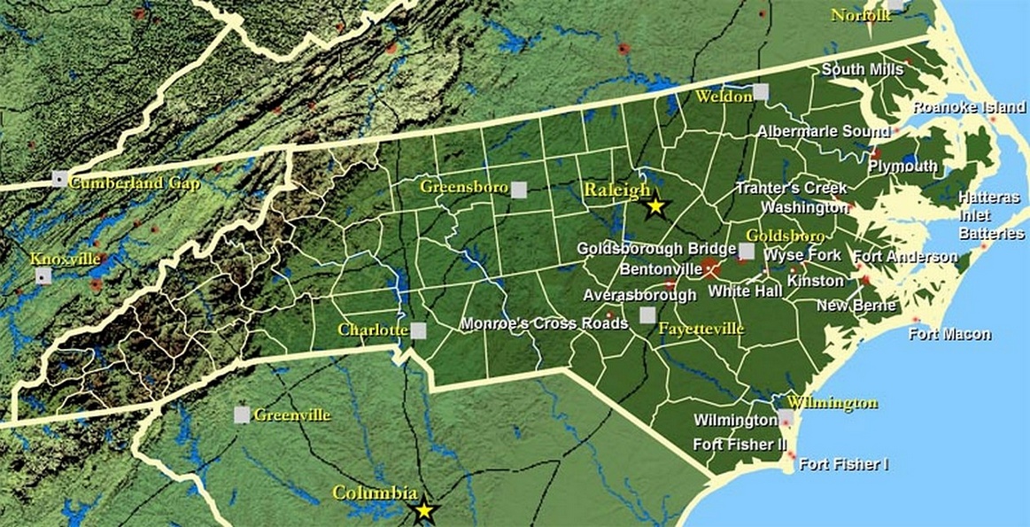 North Carolina Coast and the Civil War Map.gif