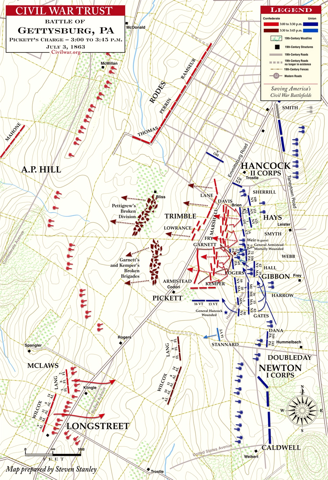 Pickett's Charge Map, July 3, 1863.jpg