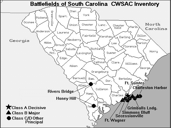 South Carolina Civil War Map of Battles.gif