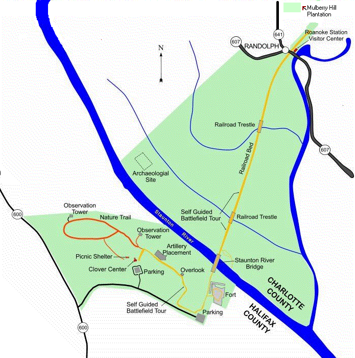 Staunton River Battlefield Map.gif
