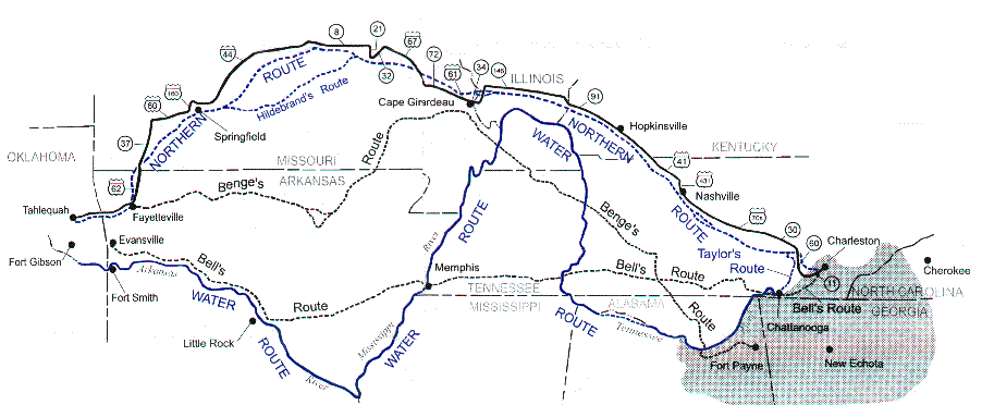 Cherokee Trail of Tears Map.gif