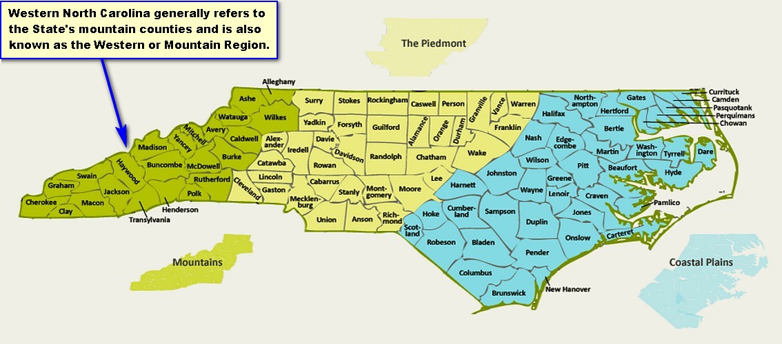 Western North Carolina Civil War Map
